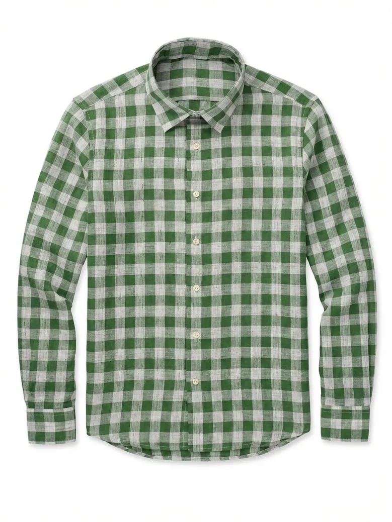 Easy-iron plain white poplin shirt