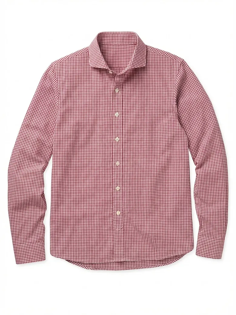 Easy-iron plain white poplin shirt