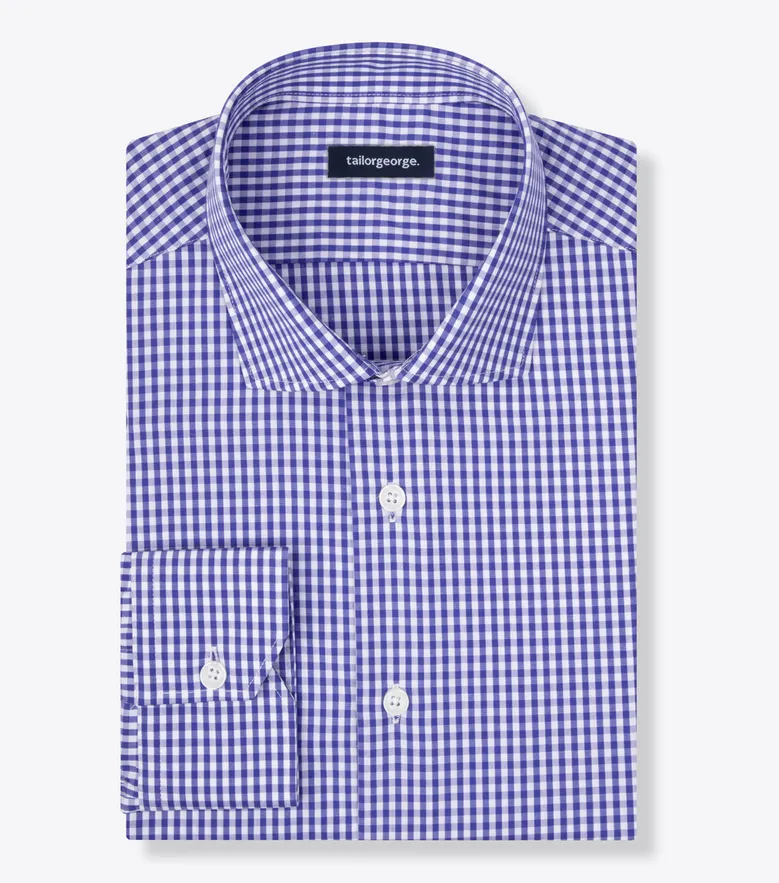 Easy-iron plain white poplin shirt