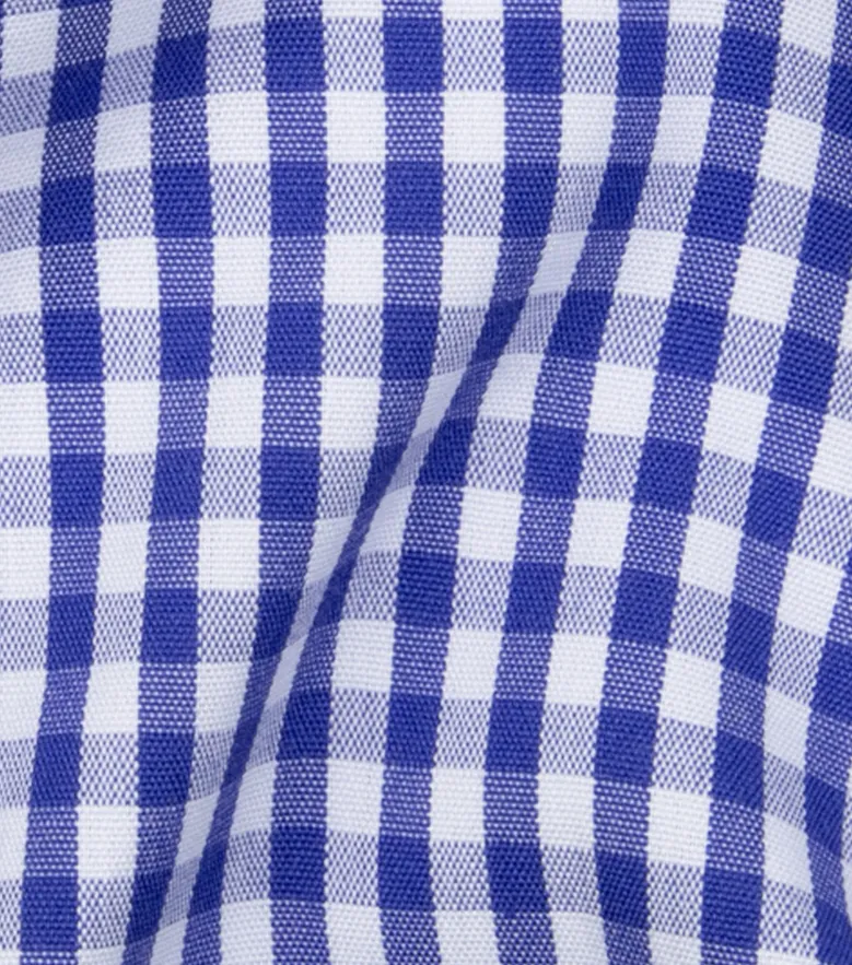 Easy-iron plain white poplin shirt
