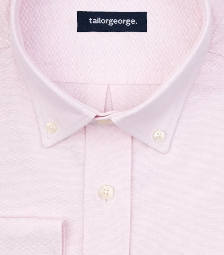 Easy-iron plain white poplin shirt
