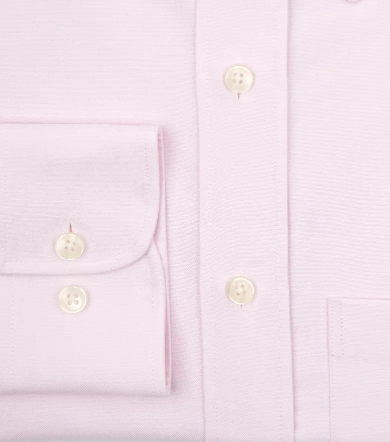 Easy-iron plain white poplin shirt