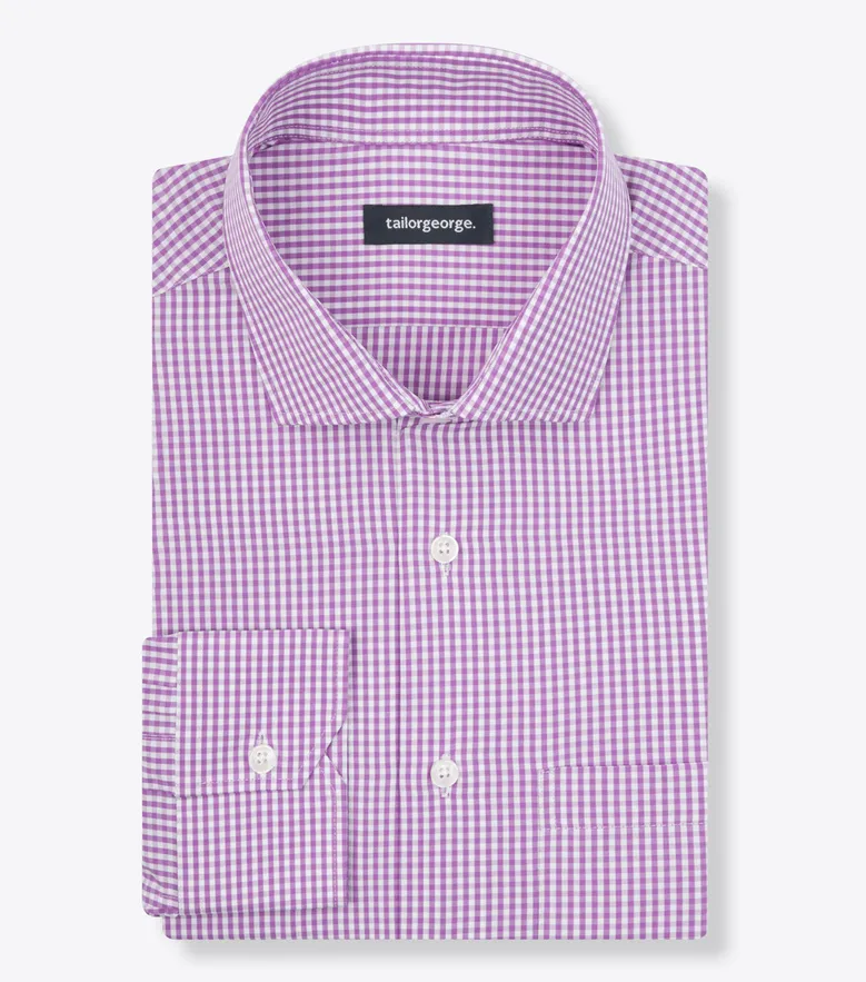 Easy-iron plain white poplin shirt
