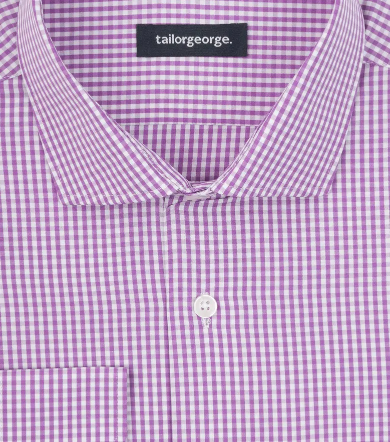 Easy-iron plain white poplin shirt