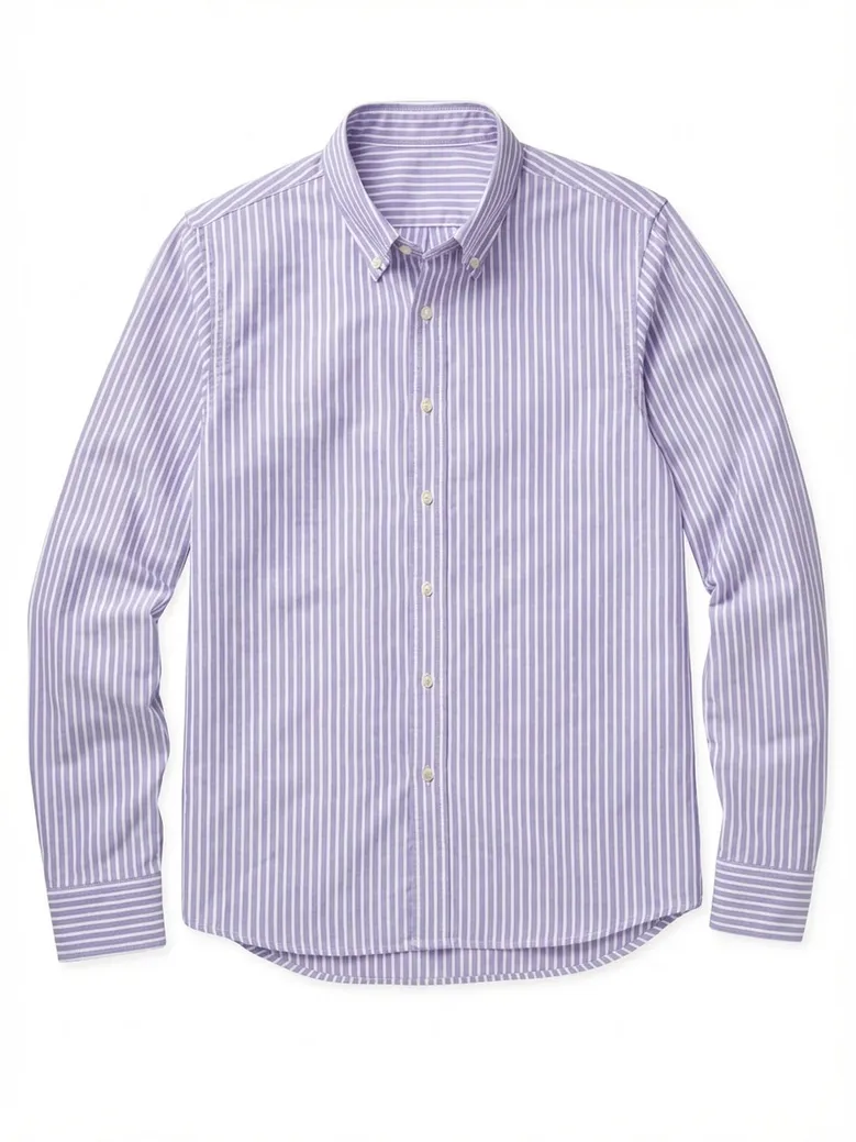 Easy-iron plain white poplin shirt