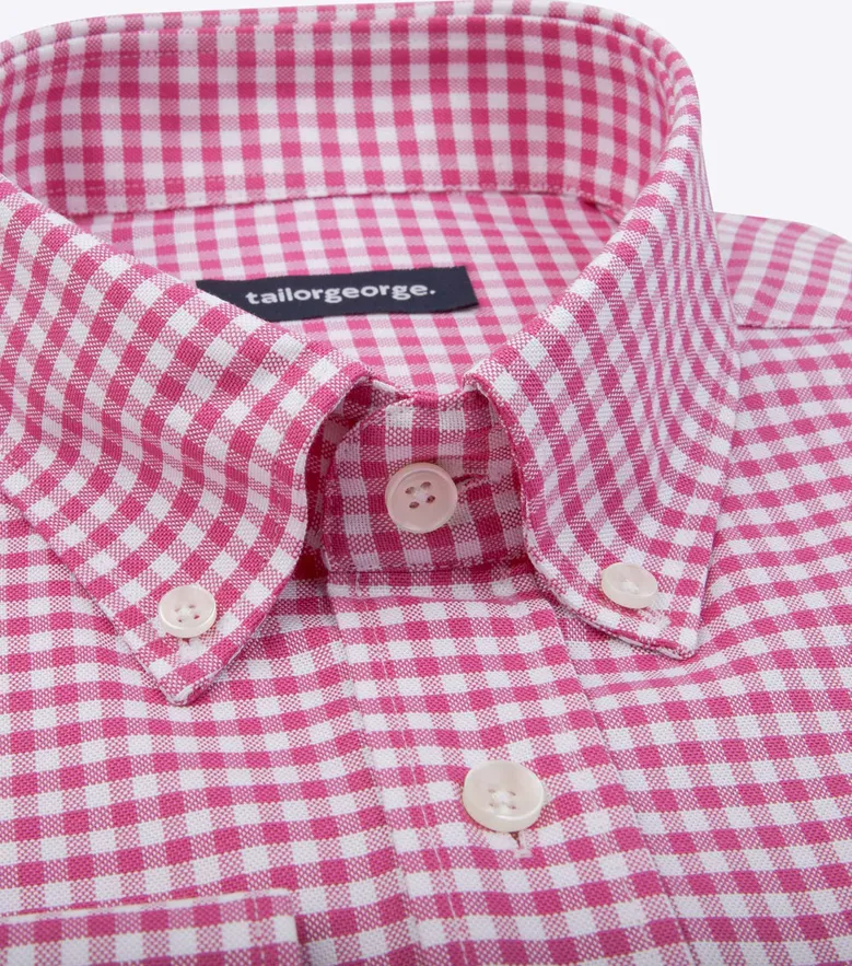 Easy-iron plain white poplin shirt