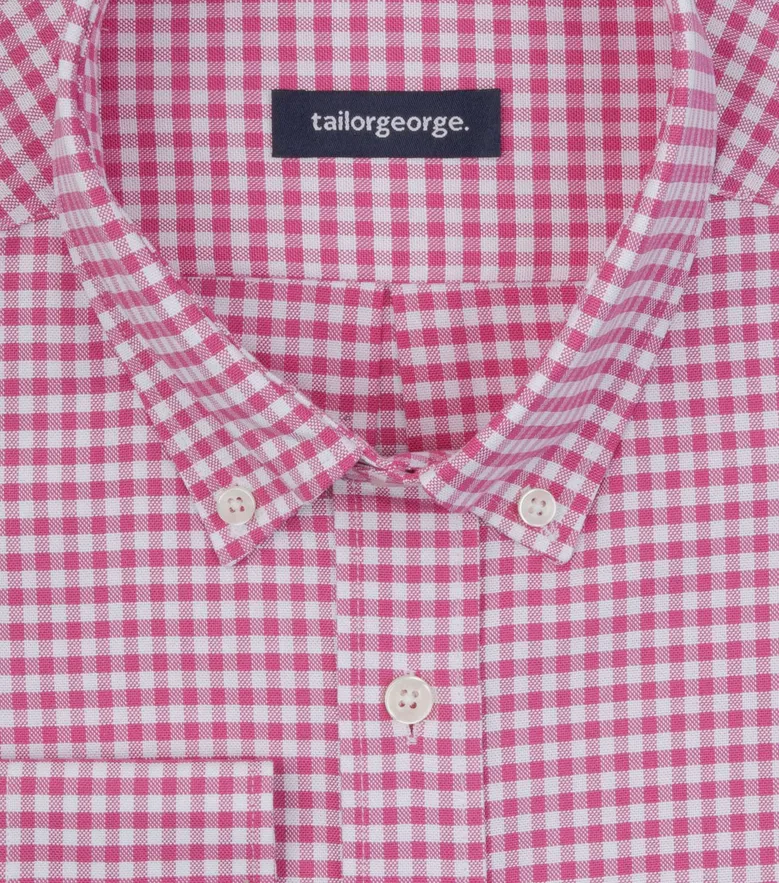 Easy-iron plain white poplin shirt