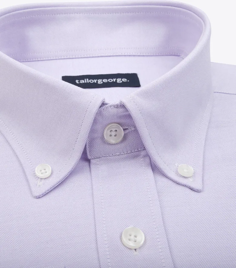 Easy-iron plain white poplin shirt