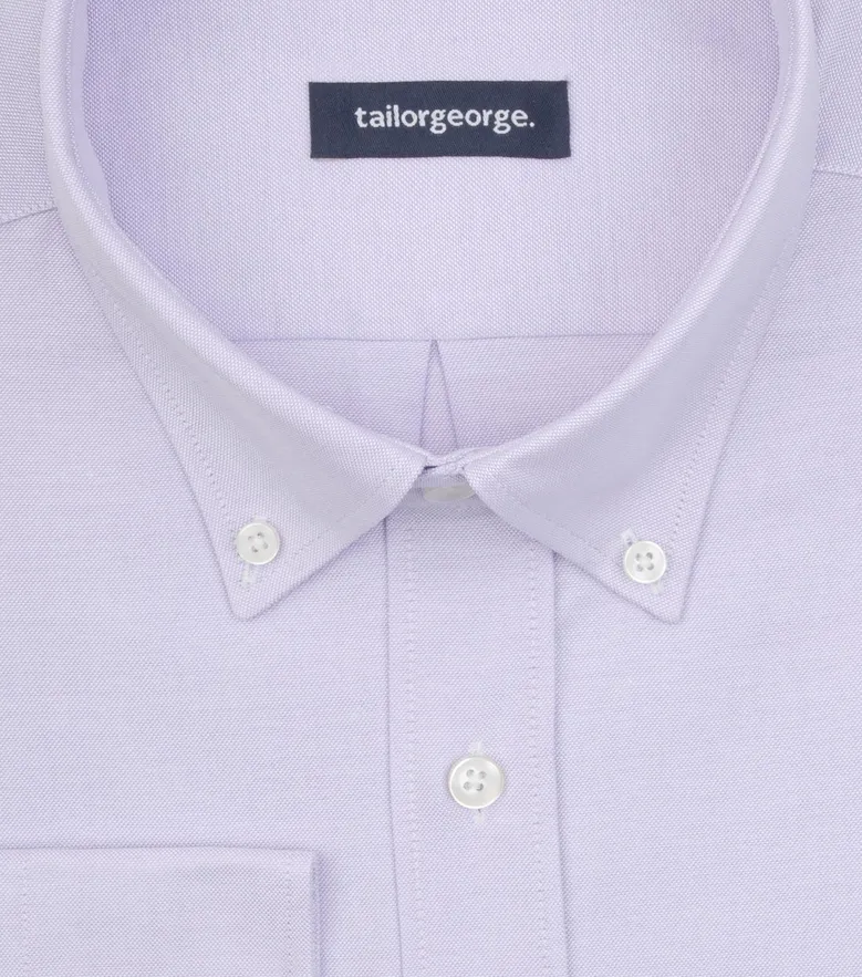 Easy-iron plain white poplin shirt