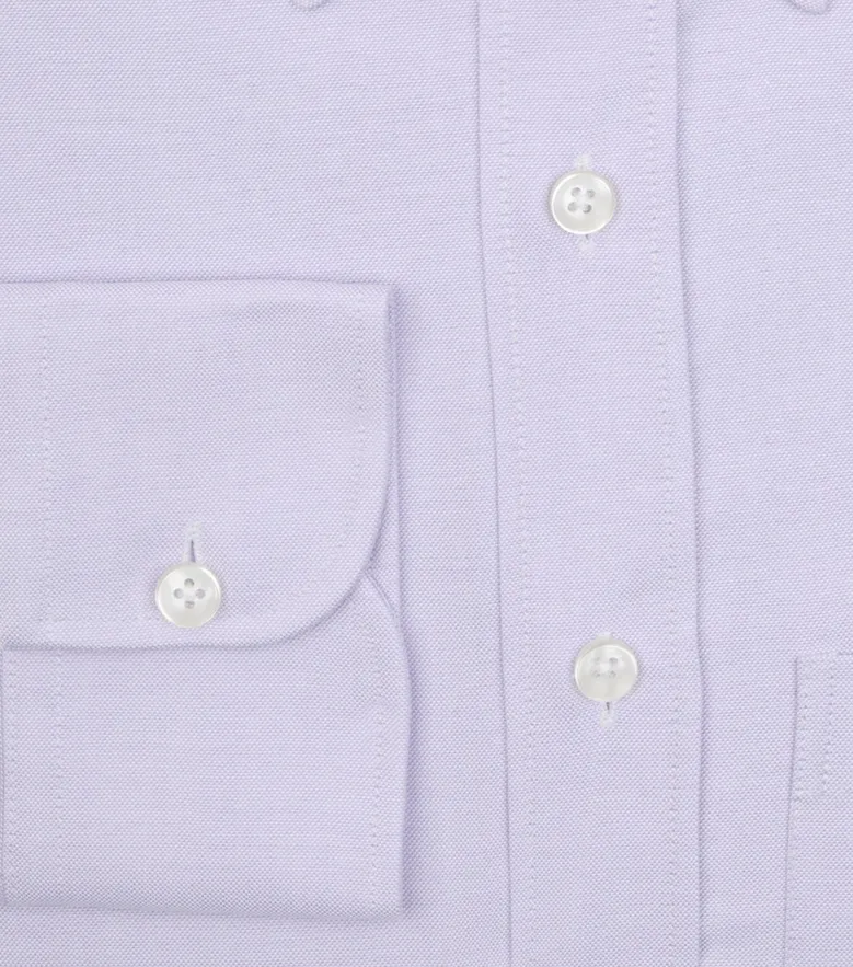 Easy-iron plain white poplin shirt