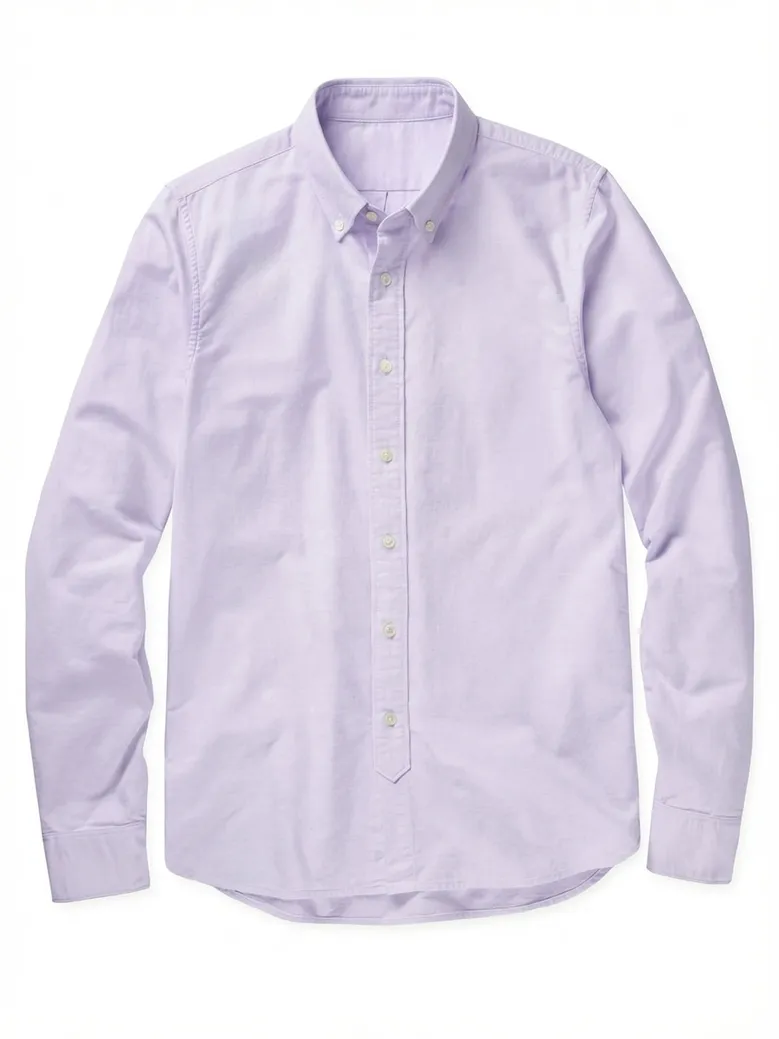 Easy-iron plain white poplin shirt