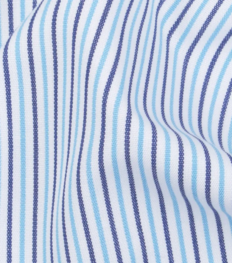 Easy-iron plain white poplin shirt