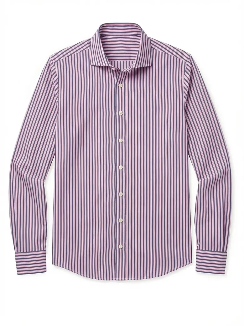Easy-iron plain white poplin shirt