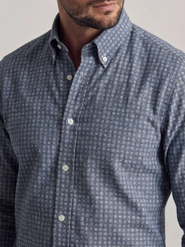 Easy-iron plain white poplin shirt