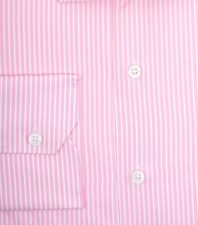 Easy-iron plain white poplin shirt