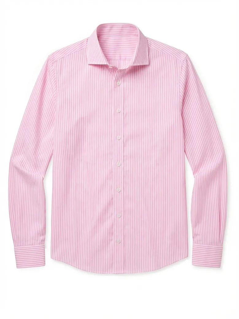 Easy-iron plain white poplin shirt