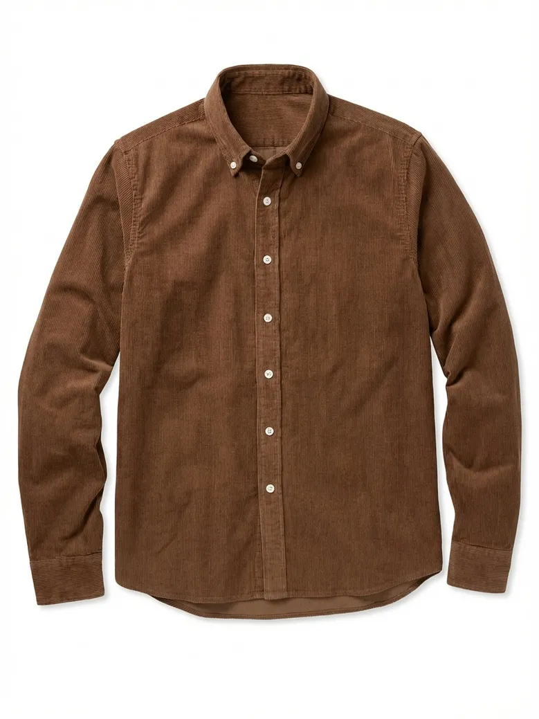 Easy-iron plain white poplin shirt