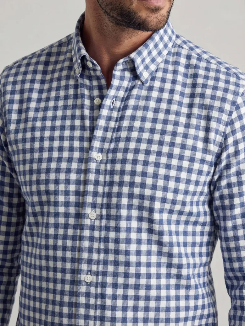 Easy-iron plain white poplin shirt