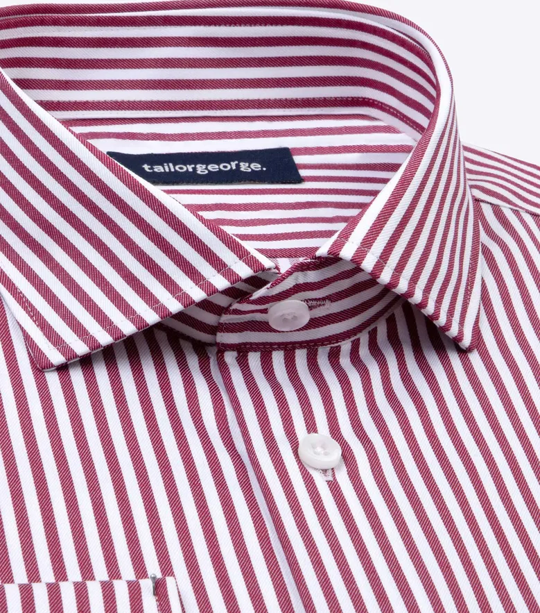 Easy-iron plain white poplin shirt
