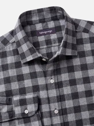 Gray plaid flannel shirt