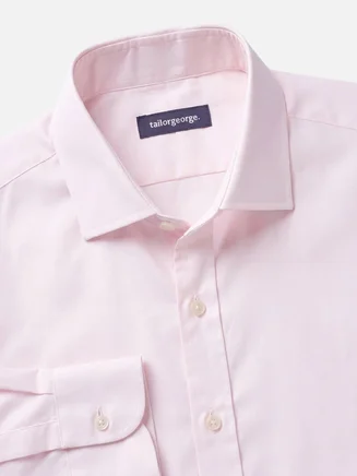 Easy-iron pale pink pinpoint shirt