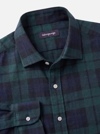 Green plaid flannel shirt