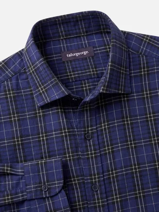 Blue plaid flannel shirt