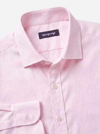 Plain pink twill shirt