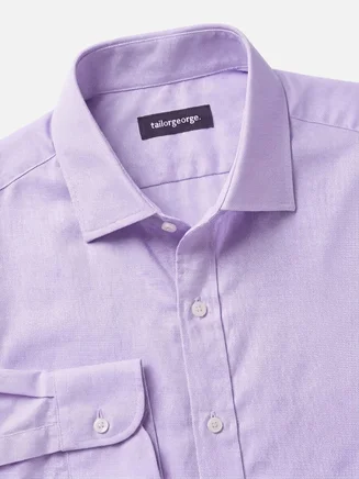 Easy-iron Royal Mauve Oxford shirt