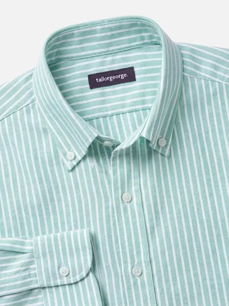 Striped green Oxford Shirt