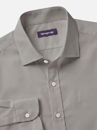 Solid Brown Poplin Shirt